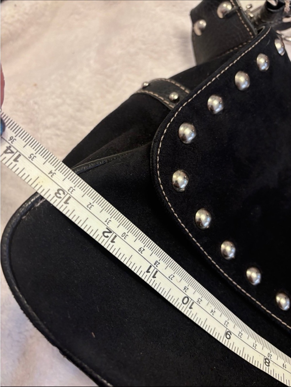 Kathy Van Zeeland Studded Suede Purse - Picture 12 of 12